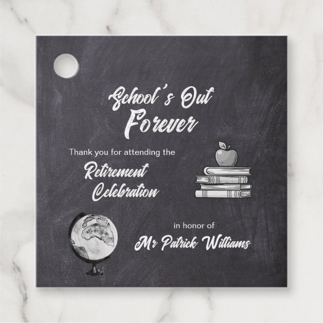Lehrerin Rentenkasse Blackboard Nostalgie Geschenkanhänger (Vorderseite)