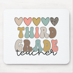 Lehrerin Retro erster Tag Lehrerin Wo Mousepad