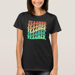 Lehrerin Retro Vintage Hippie zurück in die Schule T-Shirt