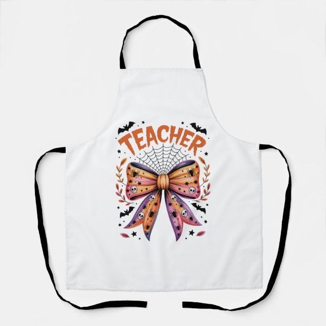 Lehrerin Spooky Halloween Schürze (Vorderseite)
