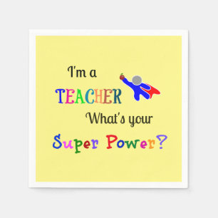 Lehrerin Superhero Serviette