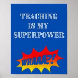 Lehrerin Supermacht Poster