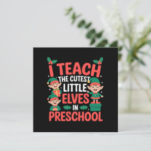 Lehrerin Weihnachten Ich lehre Niedliche Elfen Vor