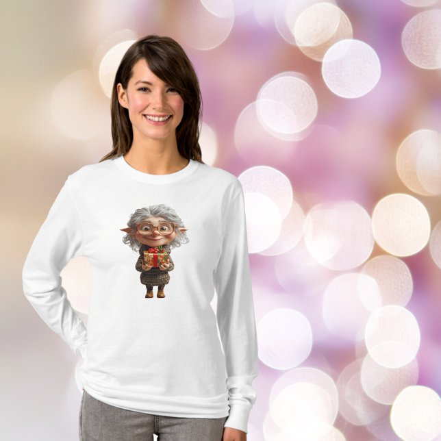 Lehrerin Weihnachts Elf Frauen T-Shirt (Von Creator hochgeladen)