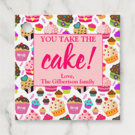 Lehrerin Wertschätzung Cupcake Sie nehmen den Kuch Geschenkanhänger
