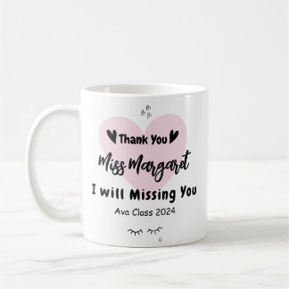 Lehrerin Wertschätzung Danke Schule Custom Kaffeetasse