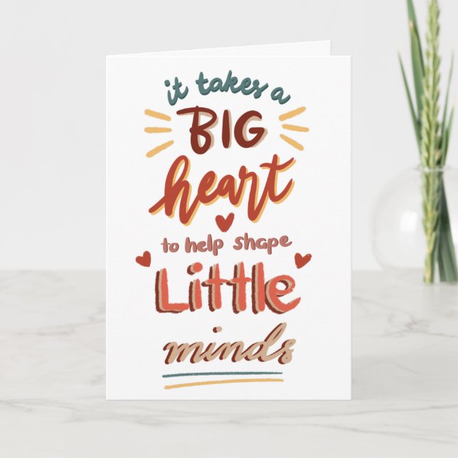 Lehrerin Wertschätzung Valentine Karte (Vorderseite)