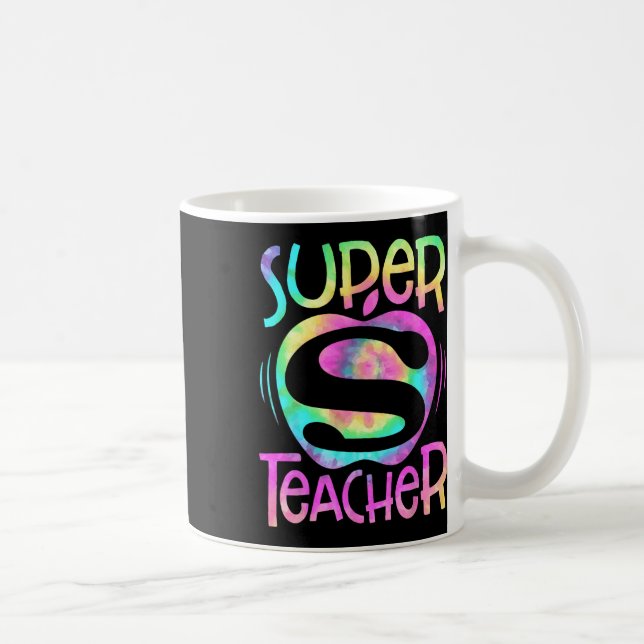 Lehrerin zurück zur Apple Schule Gefärbte Krawatte Kaffeetasse (Rechts)