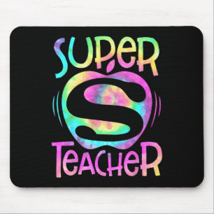 Lehrerin zurück zur Apple Schule Gefärbte Krawatte Mousepad