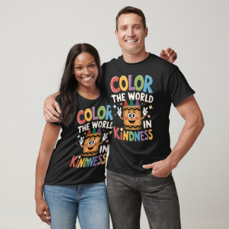 Lehrerin zurück zur Schulfarbe in Kindness Crayon T-Shirt