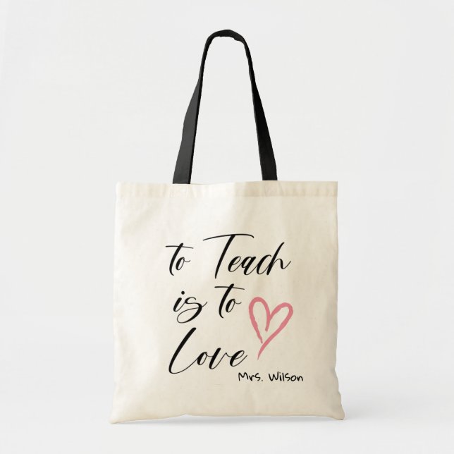 LehrerInnen beizubringen ist Liebe Tragetasche (Vorne)