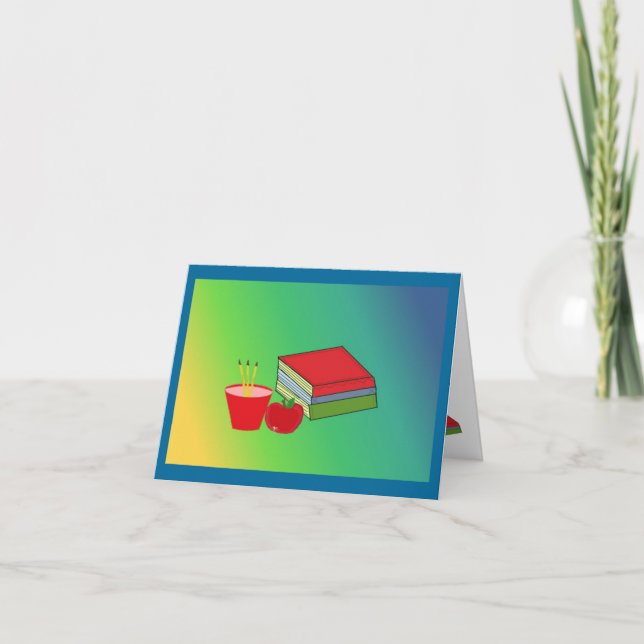 LehrerInnen Schreibgeräte Feiertagskarte (Vorderseite)