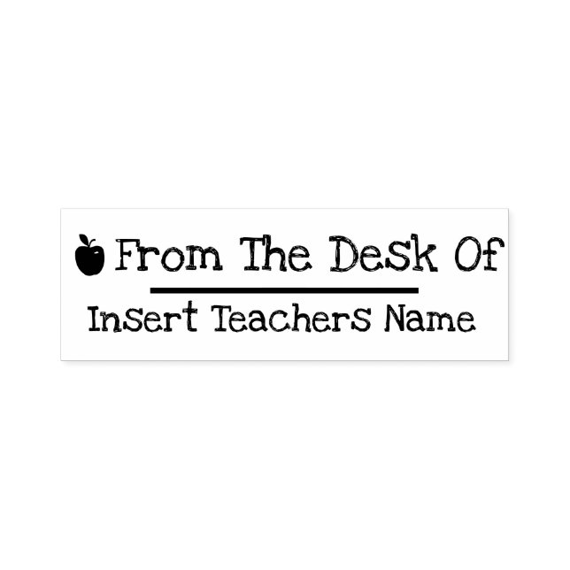 LehrerInnen Schreibtischname Tafelapfel Schriftart Permastempel (Design)