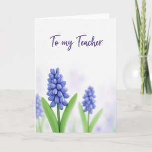 Lehrerkarten mit floralem Tribut Karte