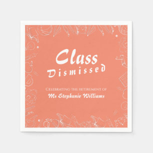 Lehrerklasse für Altersvorsorge entlassenes Party Serviette