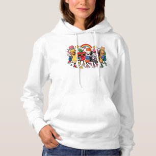 Lehrerleben Faux-Patchwork, Schulmaterial Hoodie