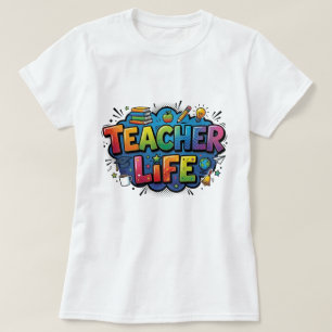 Lehrerleben im Pop-Art-Comic-Stil zur Wertschätzun T-Shirt