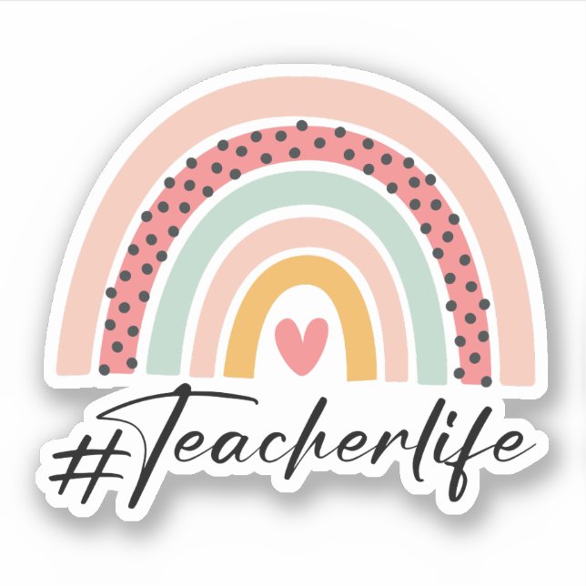 Lehrerleben Lehrer Leben- Lehreraufkleber, Lehrer Aufkleber (Vorderseite)