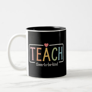 Lehrerleben Lehrt Sie, Freundlich Zu Sein Freundli Zweifarbige Tasse