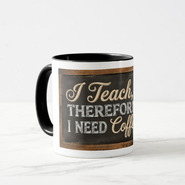 Lehrerleben Tafel Kaffee Tasse (Vorderseite Links)