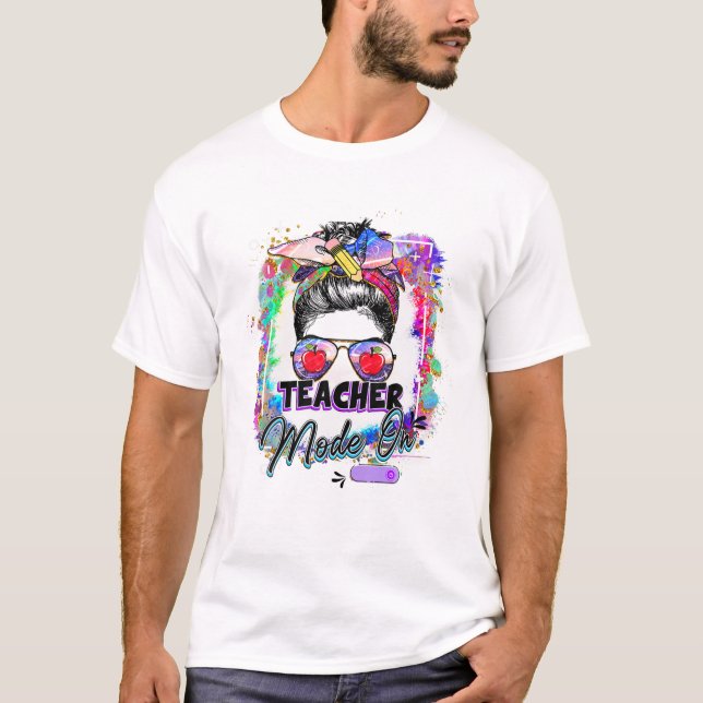 Lehrermodus auf dem unangenehmen Bun Hair T-Shirt (Vorderseite)