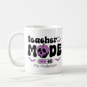 Lehrermodus auf Halloween-Tasse Kaffeetasse