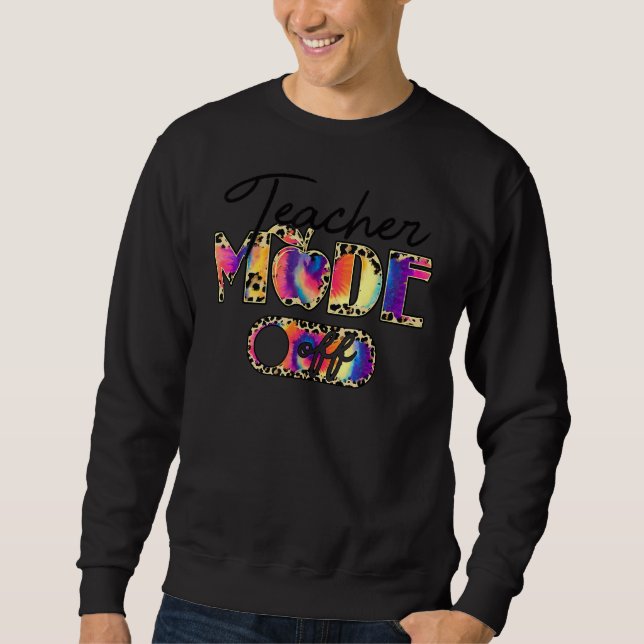 Lehrermodus von Leopard letzten Schultag Sweatshirt (Vorderseite)