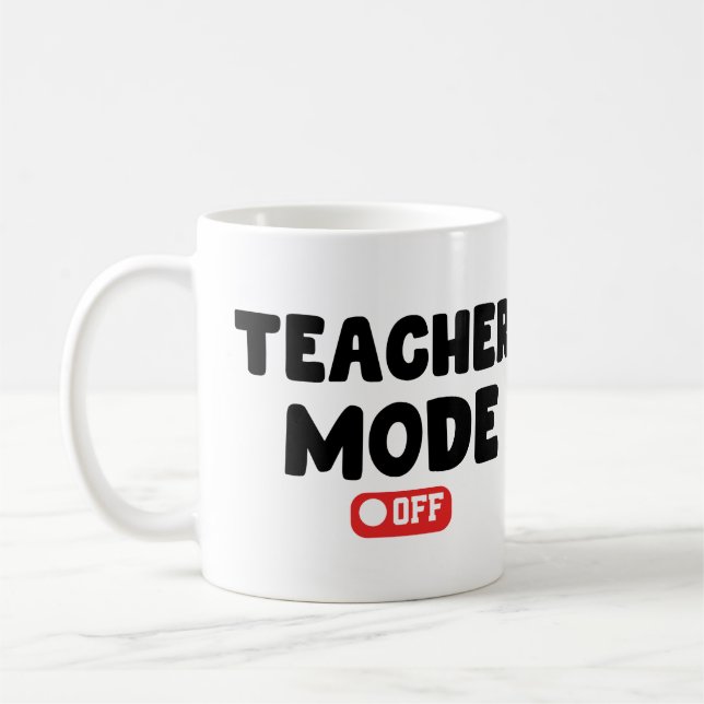 Lehrermodus von Trenddesign , Lustige Sprüche Kaffeetasse (Links)