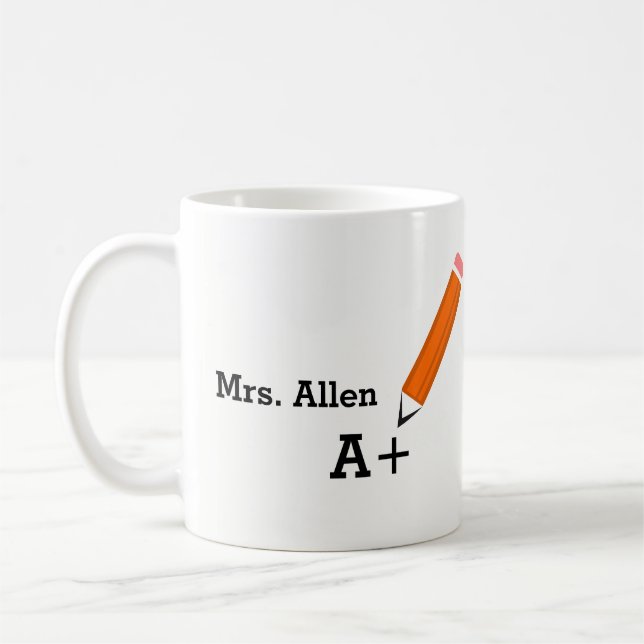 Lehrermug mit Bleistiftdesign Kaffeetasse (Links)