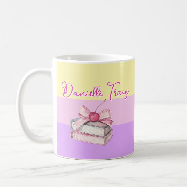  Lehrername & Klasse Pastellfarben  Kaffeetasse (Links)