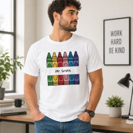 Lehrerpastellkasten geteilter Name Klassenzimmer T-Shirt