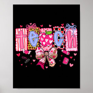 Lehrerpfeil Valentinstag Lehrerin Herz  Poster