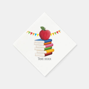 Lehrerrente , Apple, Lehrer, der sich in Rente set Serviette