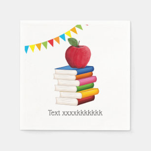 Lehrerrente , Apple, Lehrer, der sich in Rente set Serviette