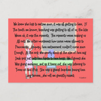 Lehrerruhestand "Gone Bonkers" Geschenke für Gesch Postkarte