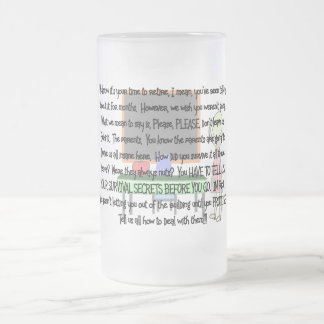 Lehrerruhestand "Insane Elents" Geschichtengeschen Mattglas Bierglas