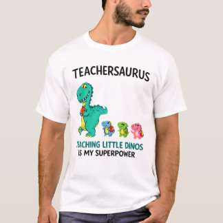 Lehrersaurus-Lehrerhumor mit kleinen Dinosauriern T-Shirt