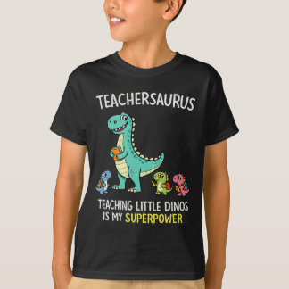 Lehrersaurus-Lehrerhumor mit kleinen Dinosauriern T-Shirt