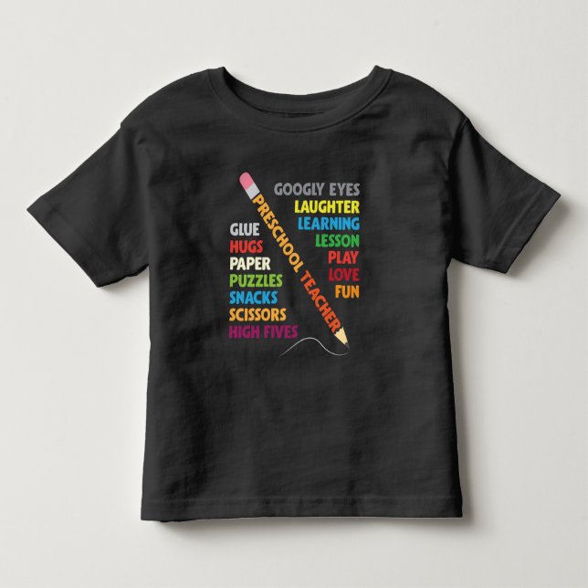 Lehrerschule der Vorschullehrerklasse Stift Kleinkind T-shirt (Vorderseite)