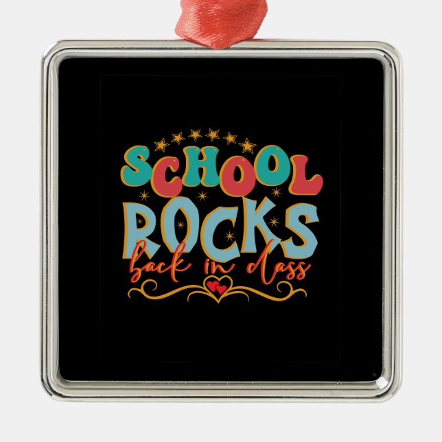 Lehrerschulen kehrt zurück in die Klasse Ornament Aus Metall (Vorne)