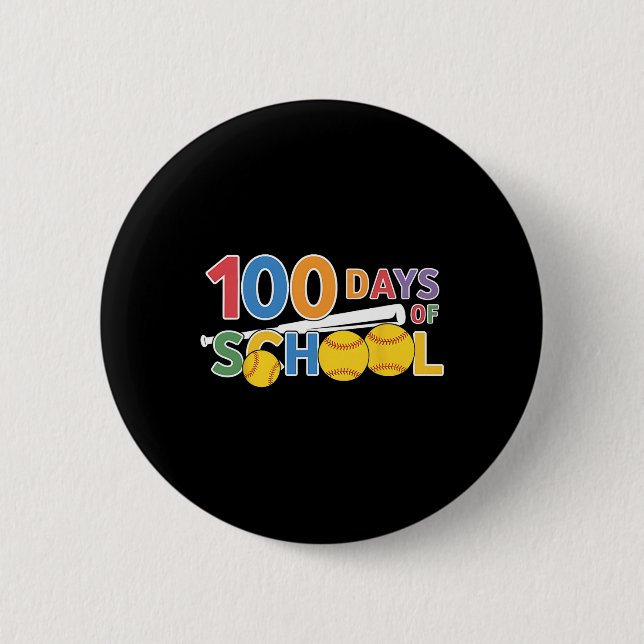LehrerSchülerInnen lustige 100 Tage Schulsoftware Button (Vorderseite)
