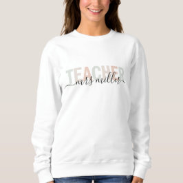 Lehrerskript Name und Pastellfarben T-Shirt Sweatshirt