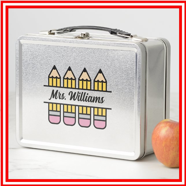 Lehrerstift zurück zur Schulbewertung Metall Brotdose (Von Creator hochgeladen)