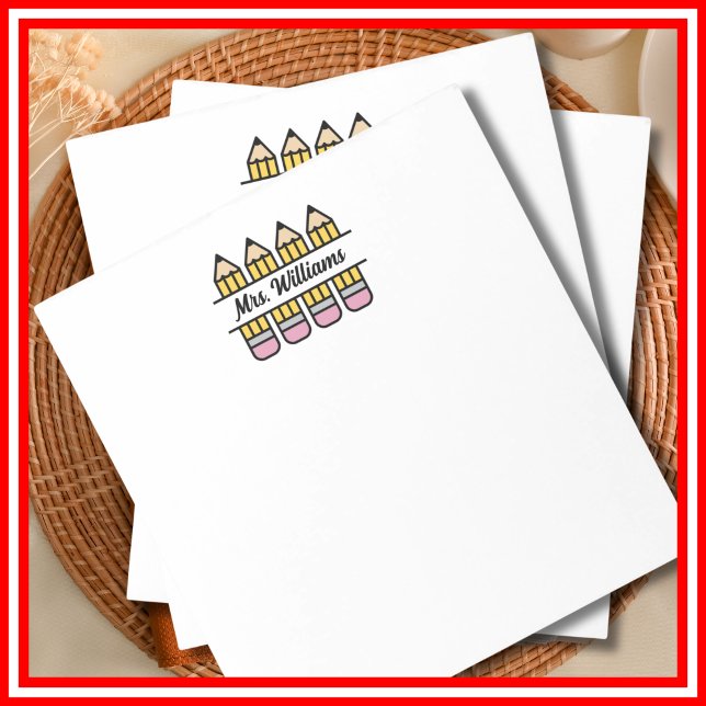 Lehrerstift zurück zur Schulbewertung Notizblock (Von Creator hochgeladen)