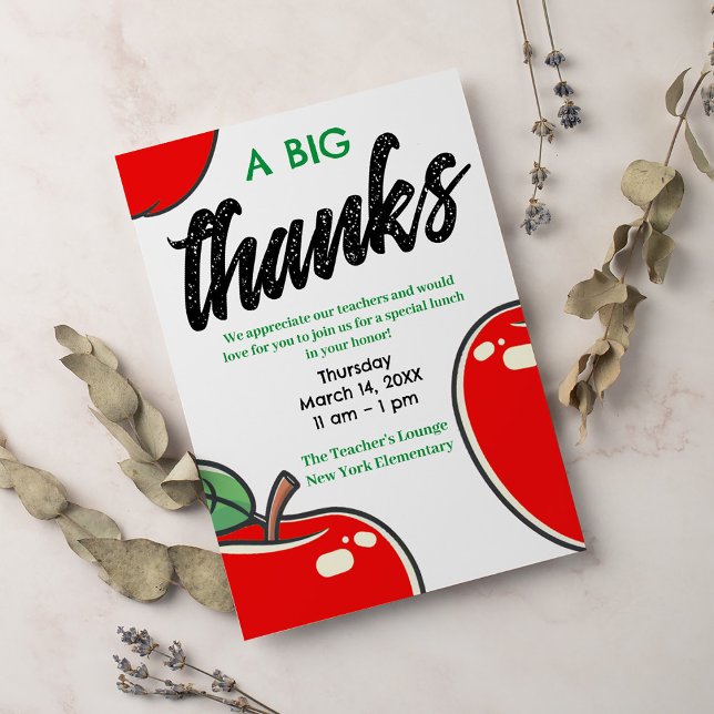 Lehrertag | Lehrerbewertung Vielen Dank Einladung (Von Creator hochgeladen)