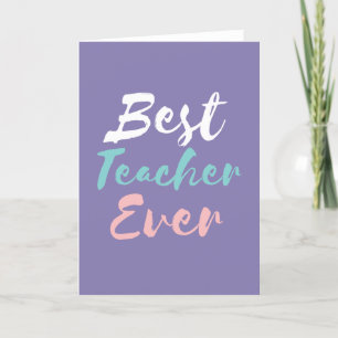 Lehrertagskarte, Beste Lehrerkarte Ankündigung