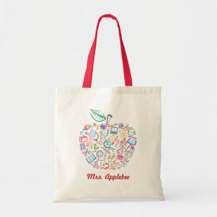 Lehrertasche Apfel Buch Tragetasche
