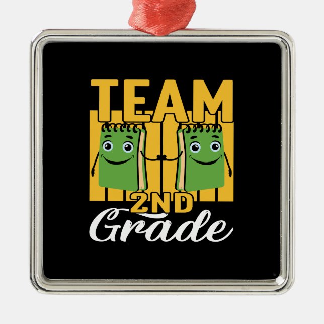Lehrerteam 2. Klasse Ornament Aus Metall (Vorne)