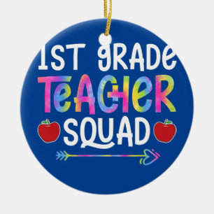 Lehrerteam der 1. Klasse, erster Schultag Krawatte Keramik Ornament