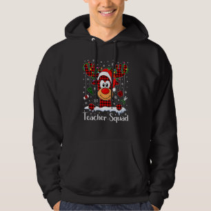Lehrertrupp Rentier Xmas Büffel Kariert Weihnachte Hoodie